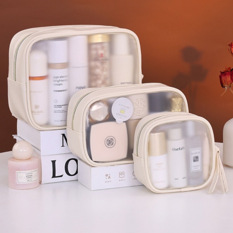 Luxury Skincare Women - Yarı Şeffaf Lüks Makyaj Çantası Seti,