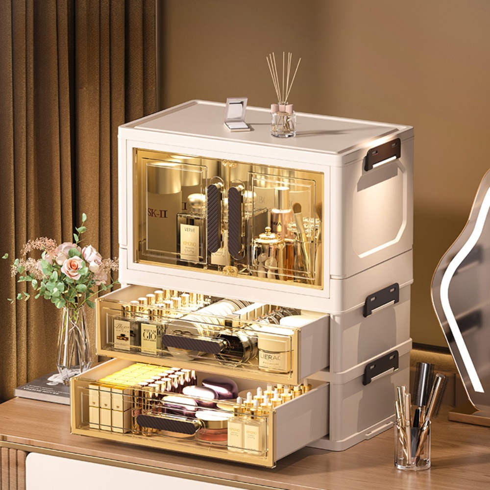 Luxury Skincare Products - Çok Fonksiyonlu 3 Katmanlı Kozmetik Organizatör,