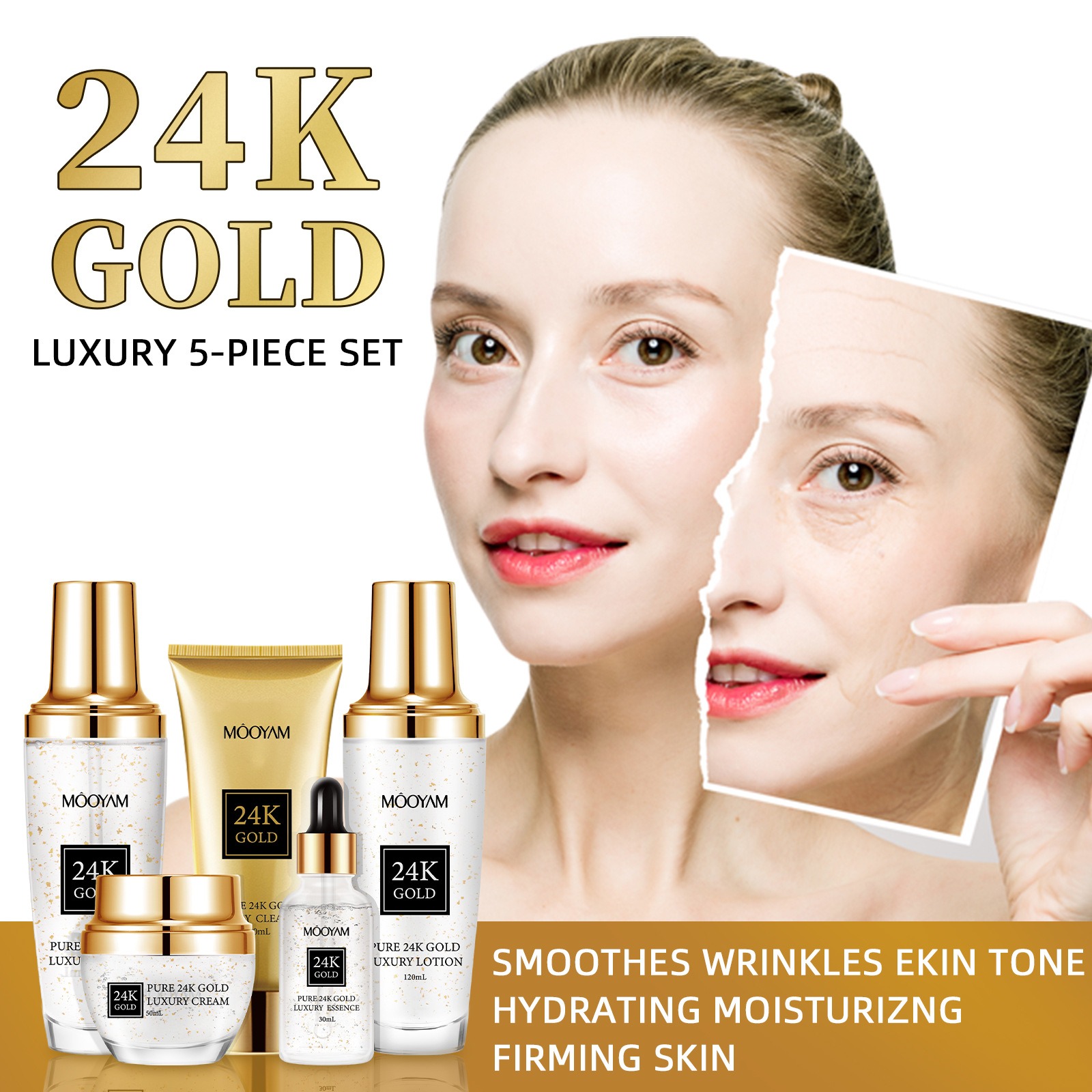 24 Ayar Altın LÜKS Nemlendiric - Luxury Skincare Kit incelemesi ve fiyatı